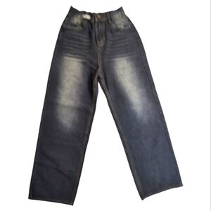 Dark Wash Vintage Baggy Boyfriend Jeans Another Chill Y2K Streetwear Skater Sz 8
